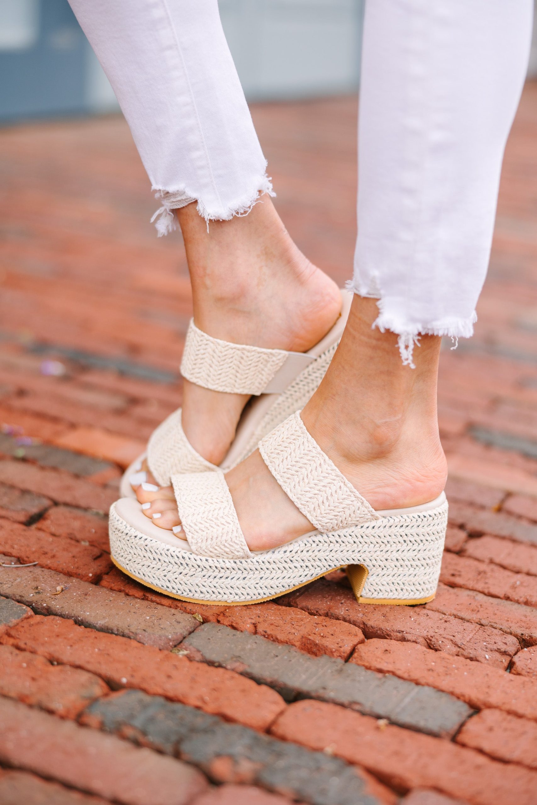 Matisse: On The Boardwalk Ivory White Jute Heels