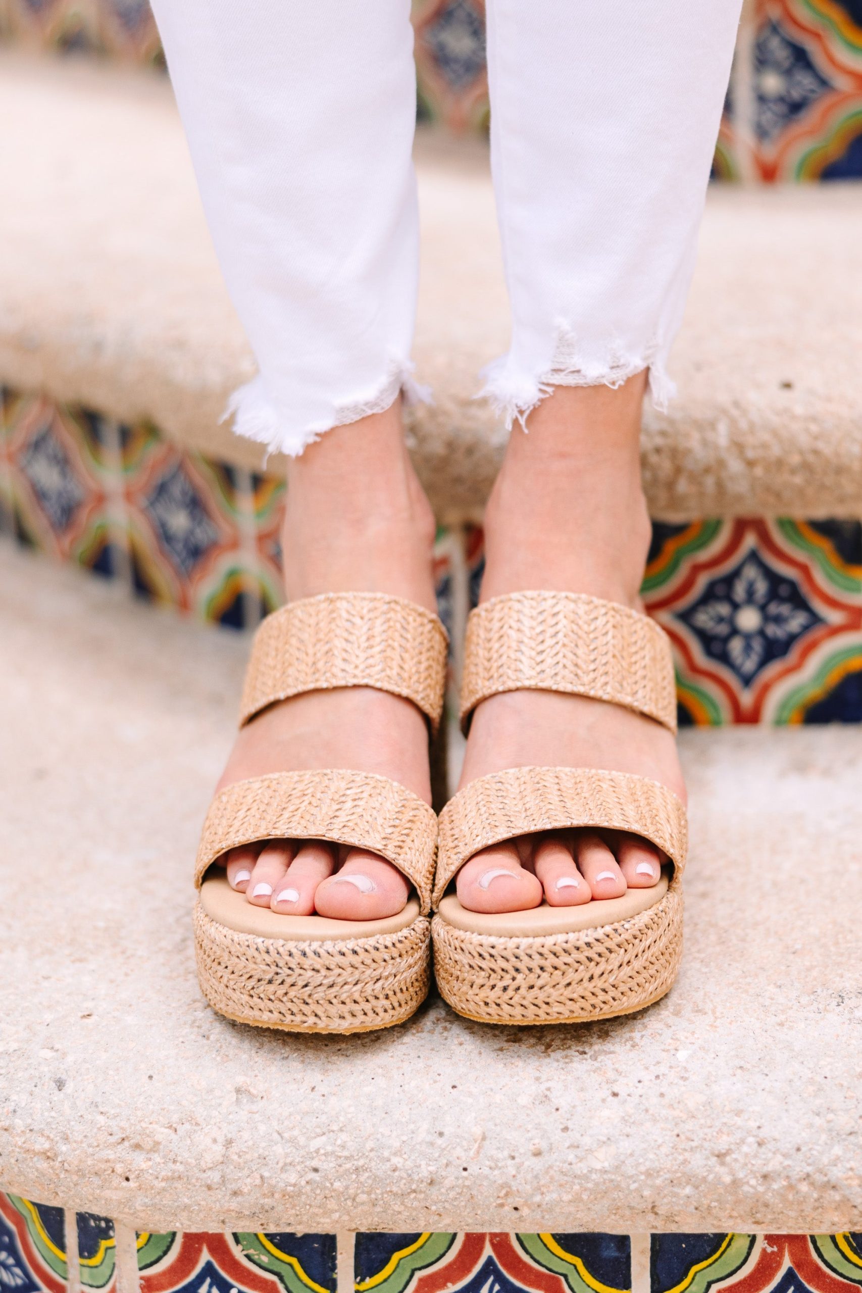 Matisse: On The Boardwalk Tan Brown Jute Heels - Image 2