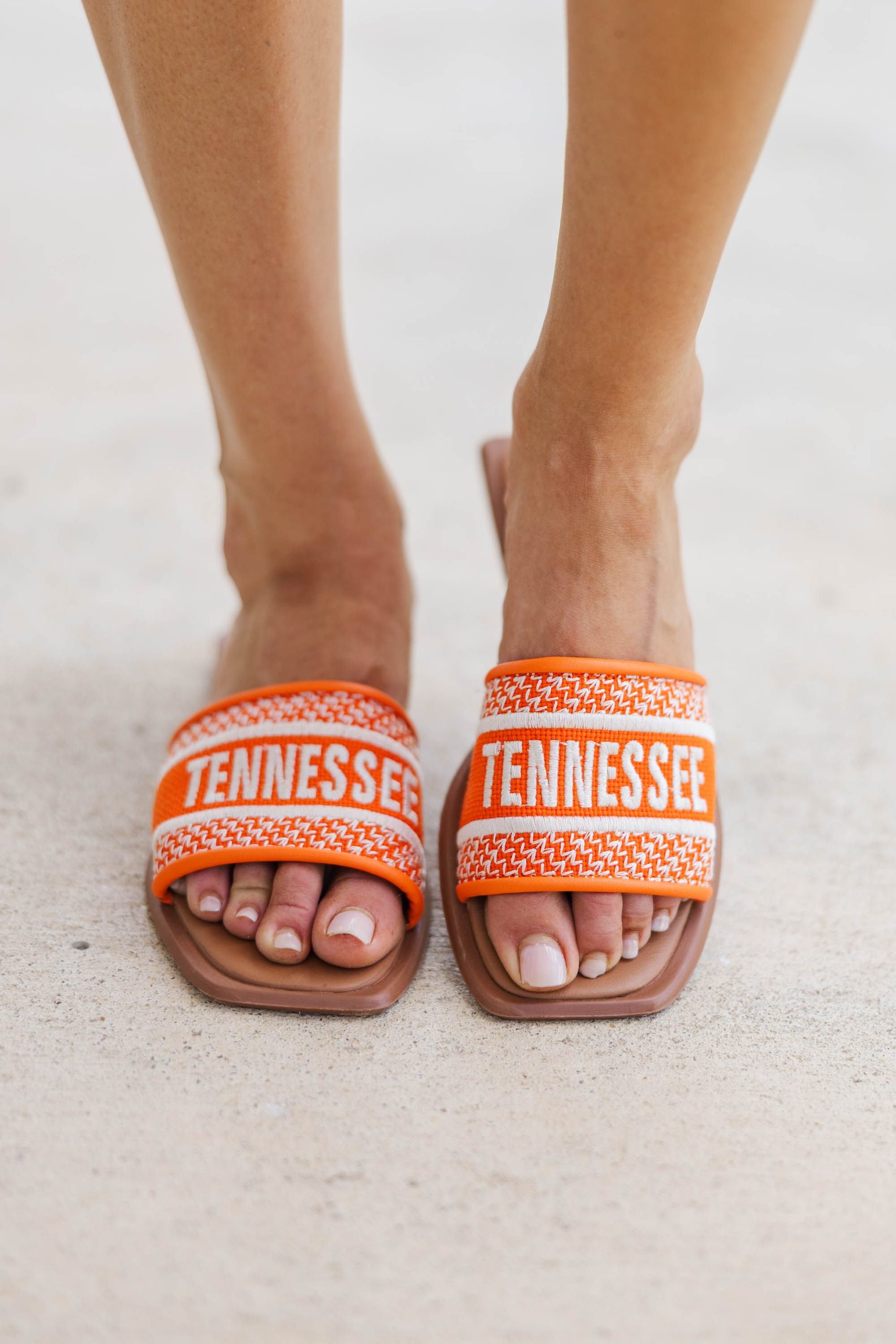 Walk On Orange Tennessee Slide Sandals